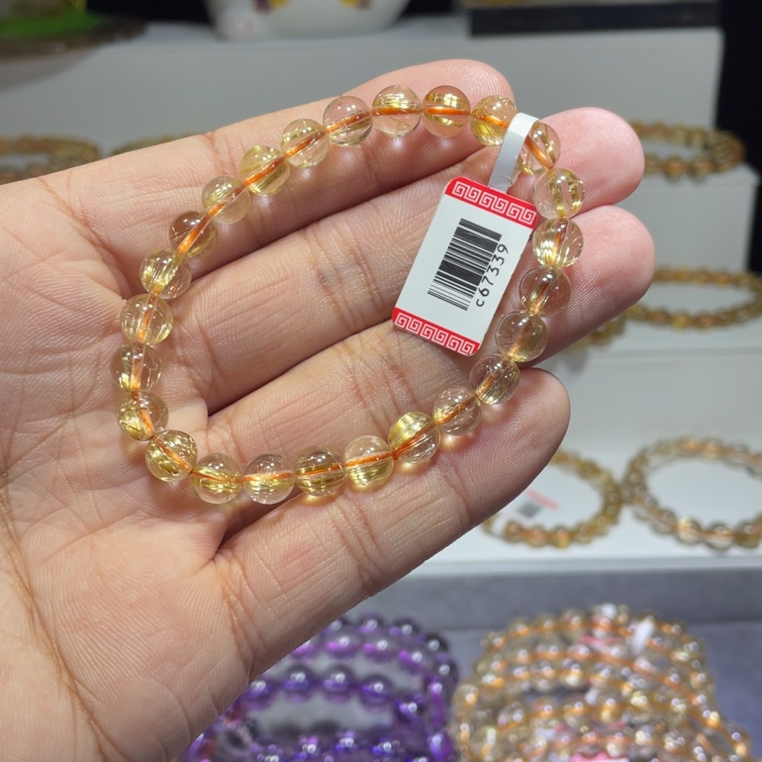 未镶嵌手链烟晶钛晶