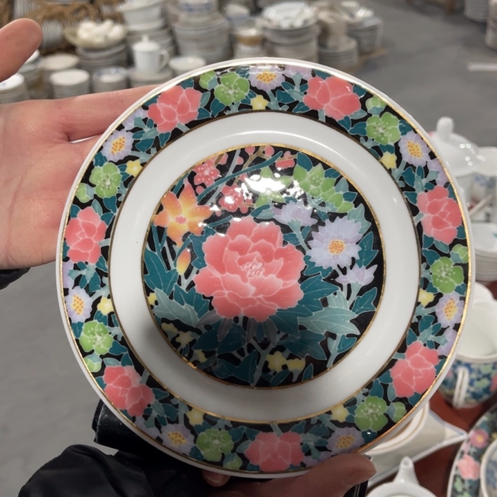 醴陵釉高温瓷器18厘米手绘满工