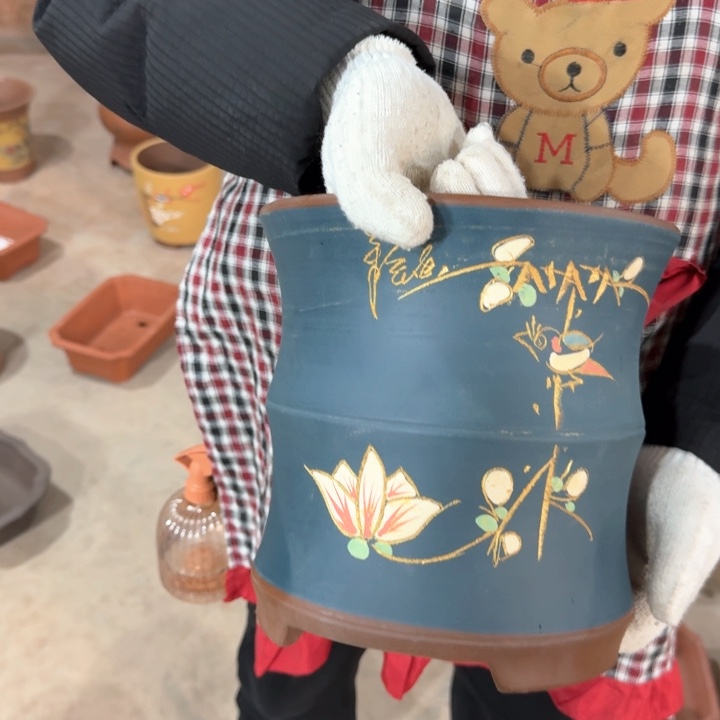 紫砂紫砂花盆口径24/24