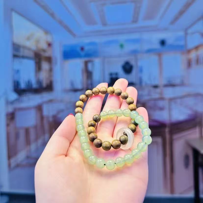 双圈绿檀手串(无礼盒）467