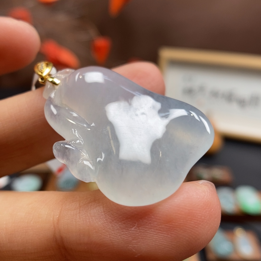 【闪购商品】颈饰18K金镶嵌翡翠33