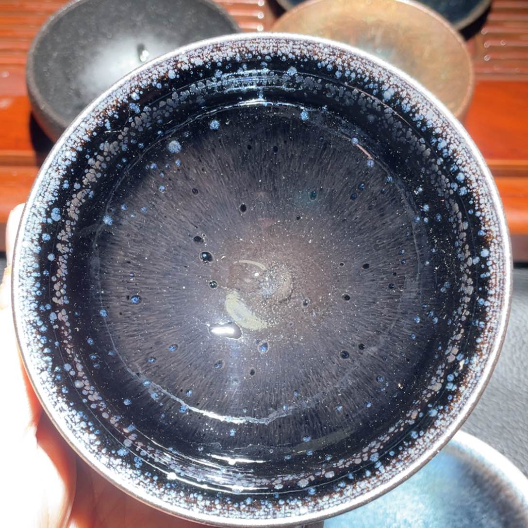 茶盏双和龙窑官帽黑核蓝钻