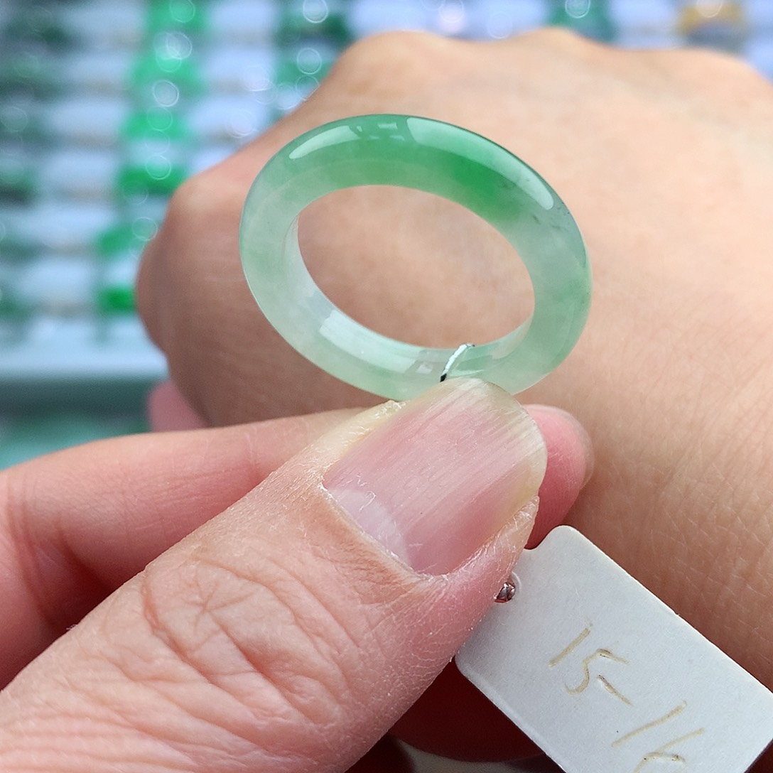 未镶嵌戒指翡翠15-16号