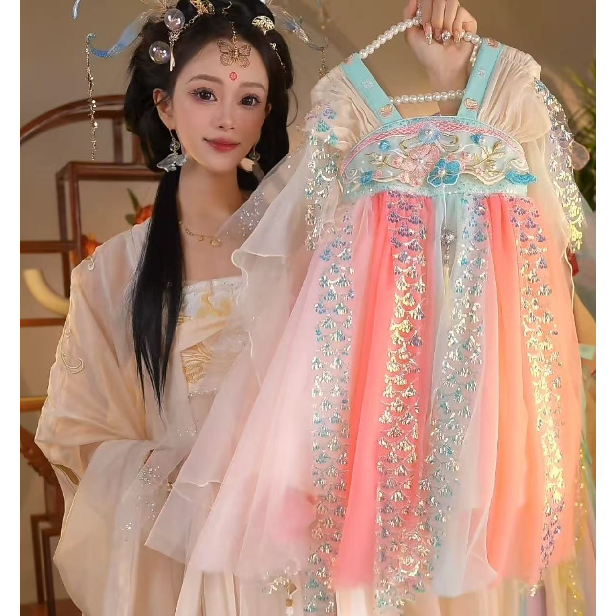 十里汉服 【梅花吟】2025新款女童仙气中国风夏季汉服25273