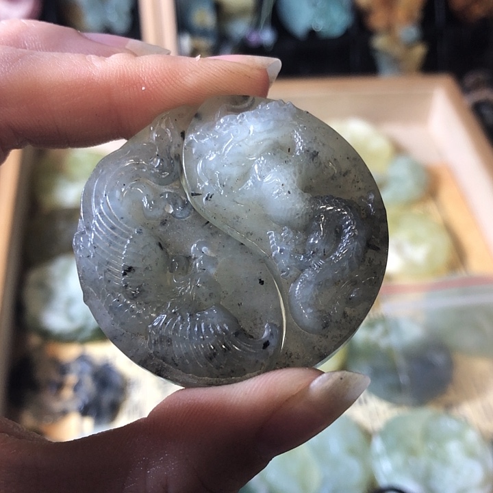 岫玉未镶嵌岫玉挂件