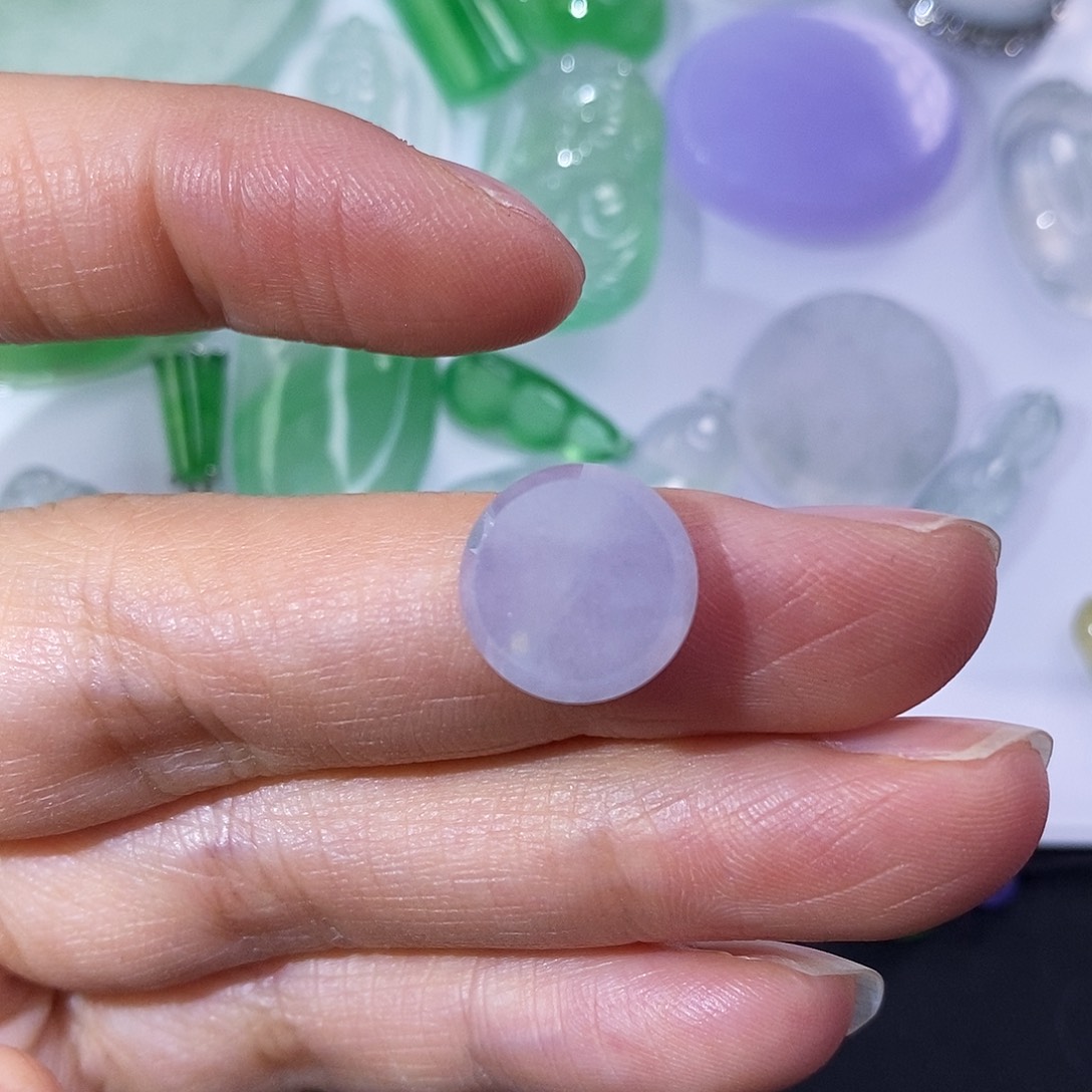 未镶嵌定制翡翠翡翠紫圆牌