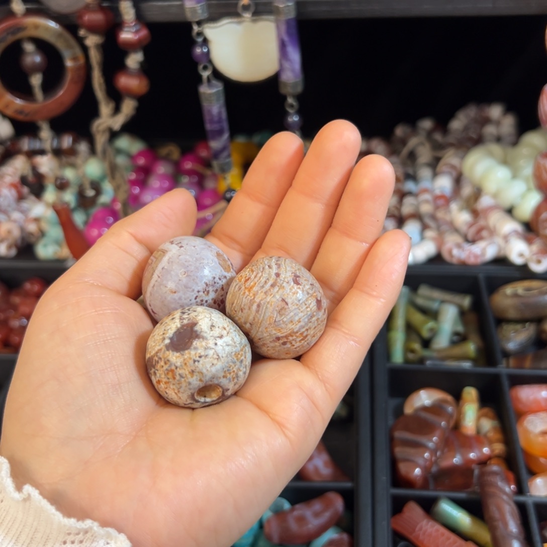 面***纱玛瑙/玉髓合金颈饰