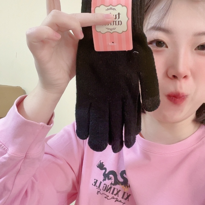 三醋酯纤维图图羊可触屏手套164