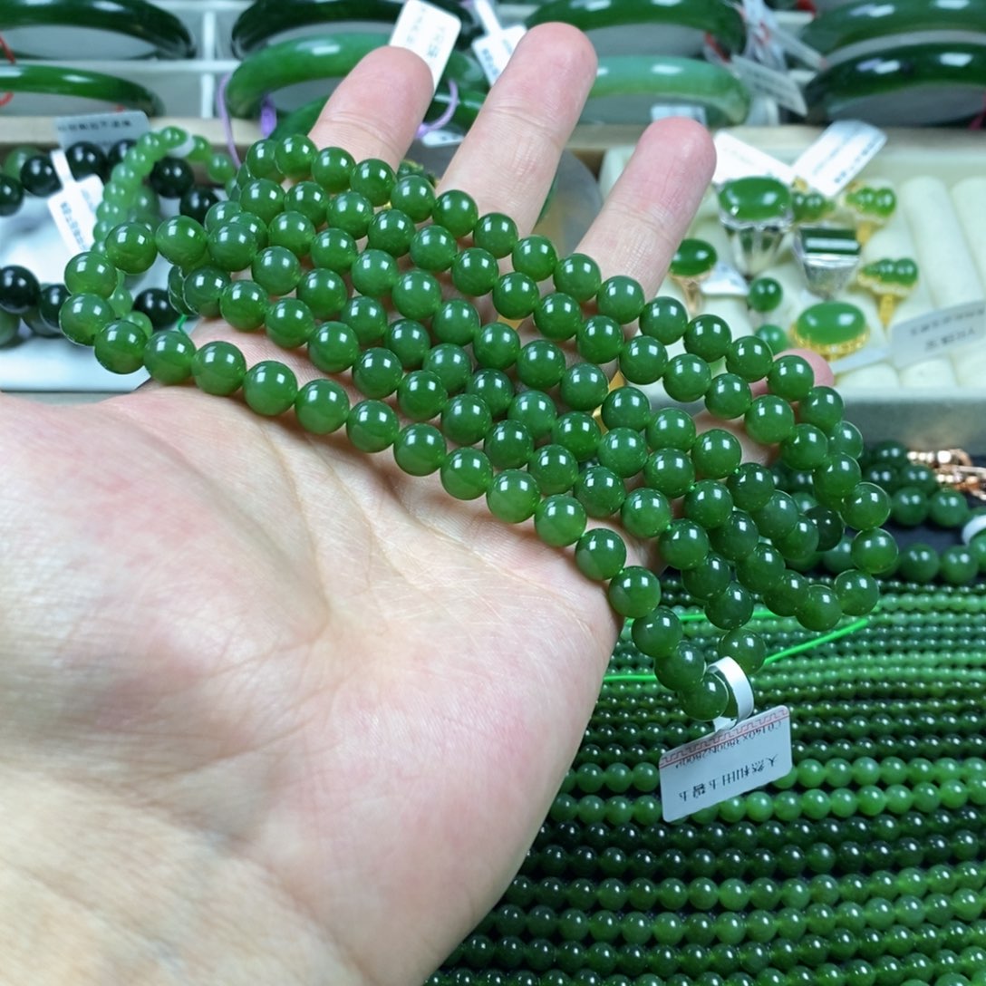 和田玉（碧玉）项链未镶嵌卡8