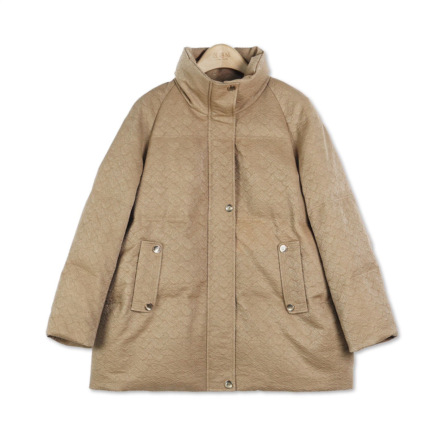 锦油丝 坤帛·浪纹鹅绒服 新中式国风女装1l12701016