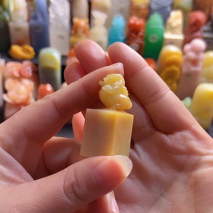 老挝石印石手工定制1.9厘米，马，包刻字