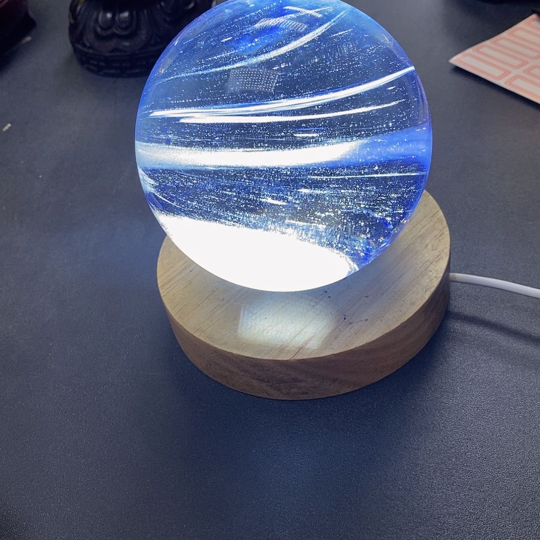 石材8.8厘米蓝水摆件