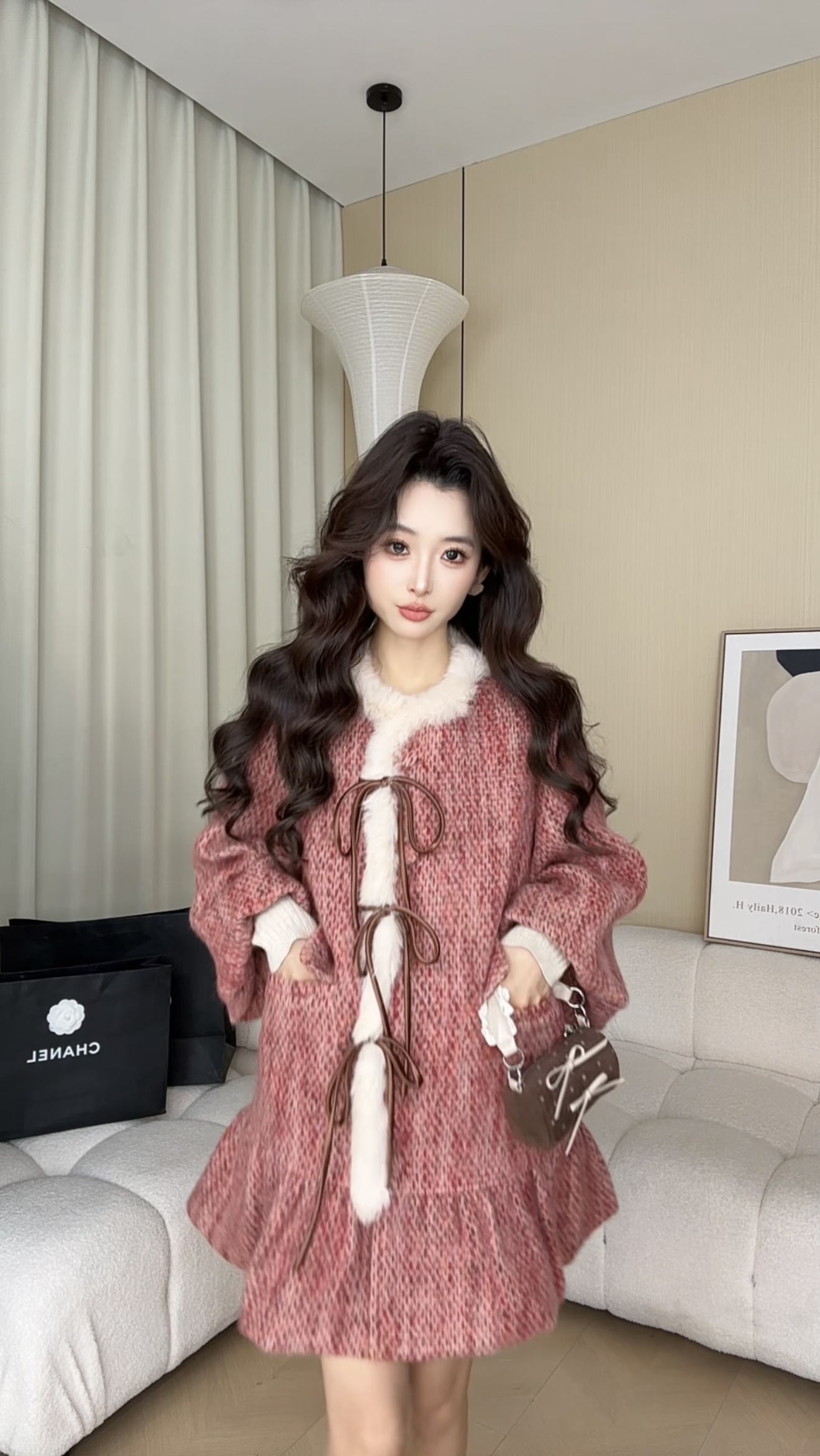 DD【馥郁少女羽绒外套】原创设计师女装白鸭绒法式复古千金羽绒外套