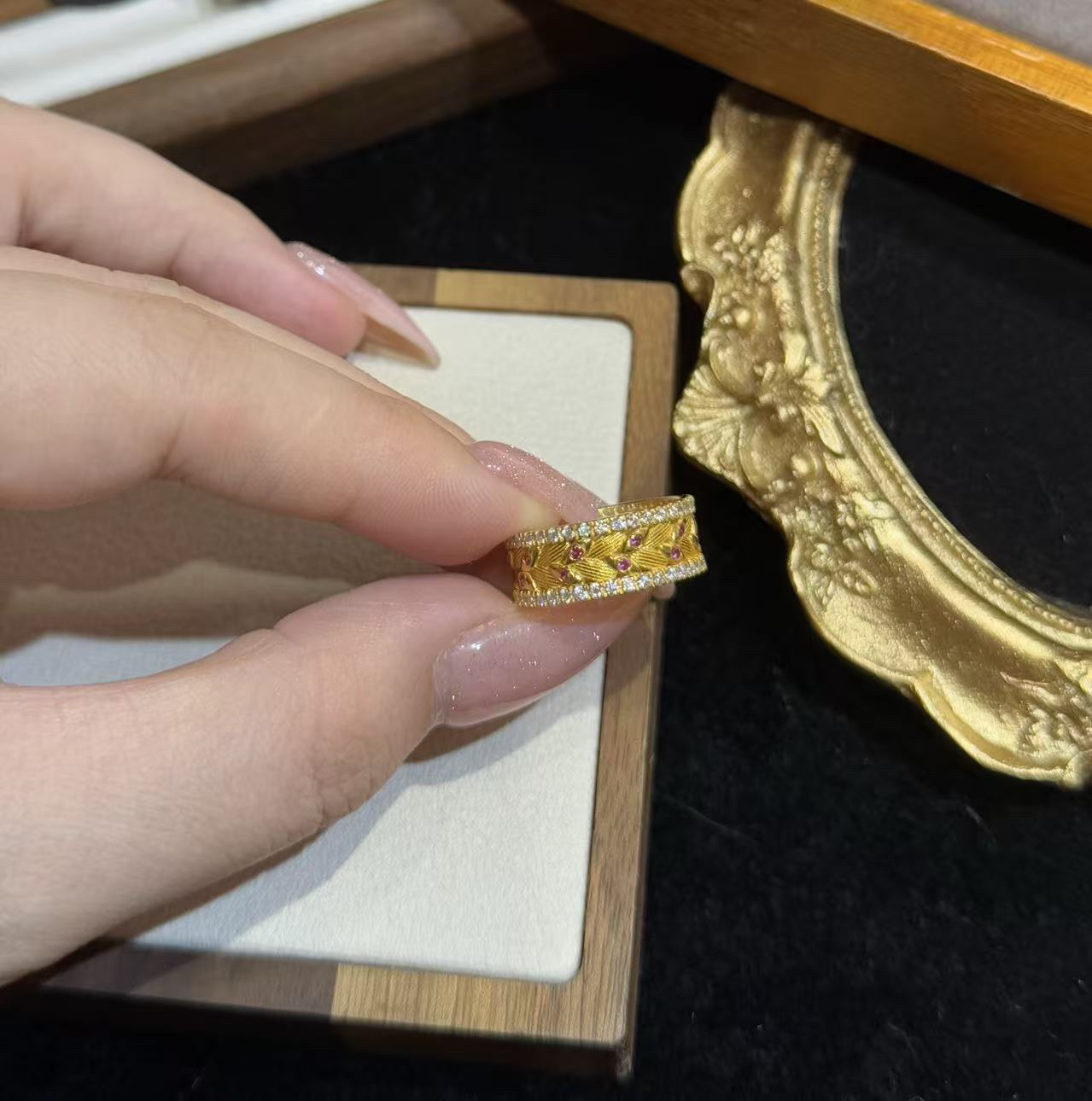 足金精品工艺戒指