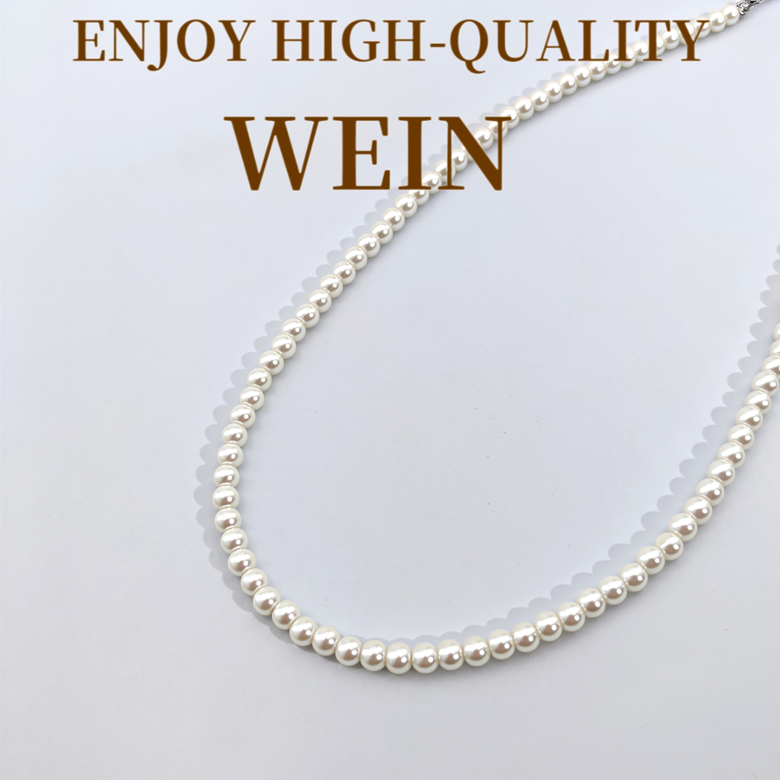 WEIN 钛钢仿珍珠项链 「白色」不掉色简约法式时尚百搭气质精致素款