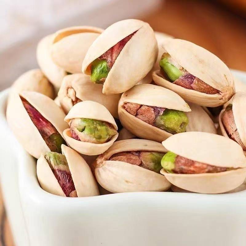 【买半斤送半斤】新货开心果原色无漂白500g大罐装坚果年货零食炒货