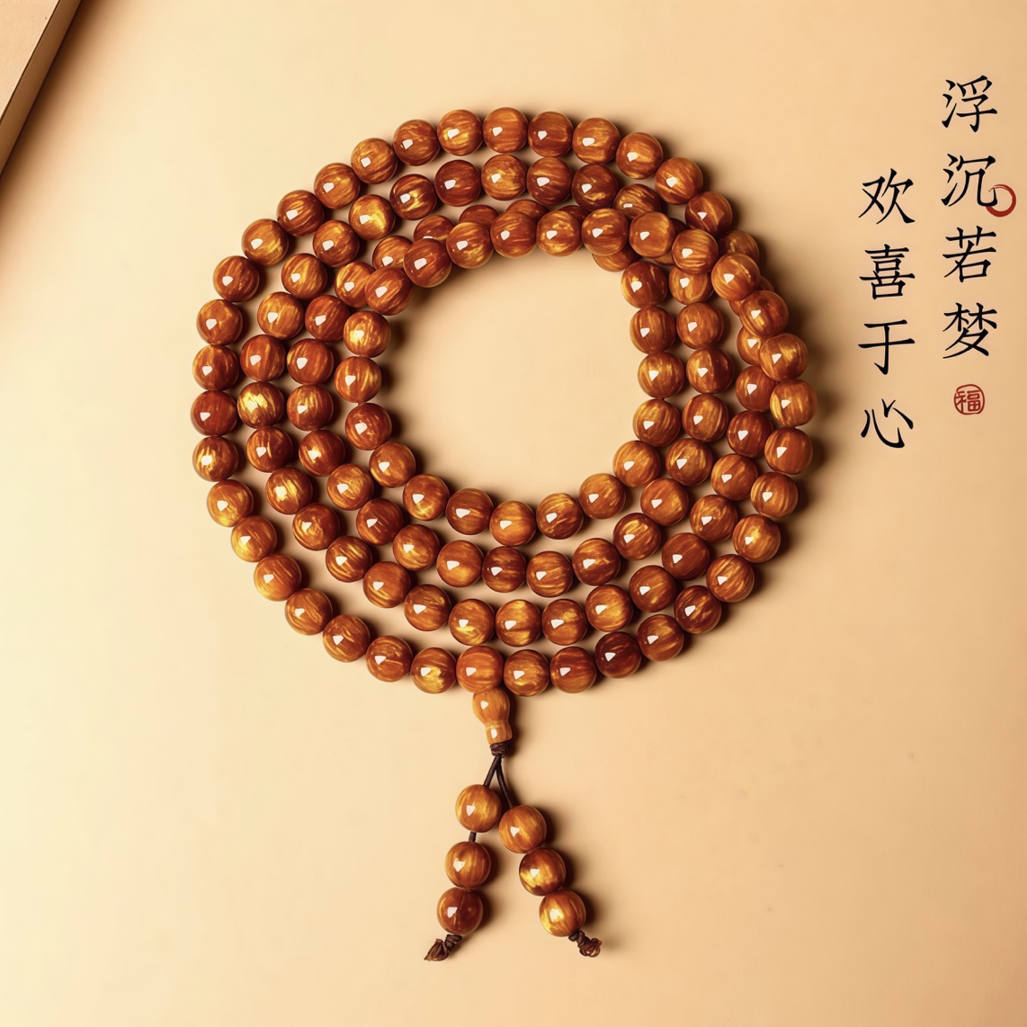  （一等精品）金丝 多圈手串-无礼盒-32245