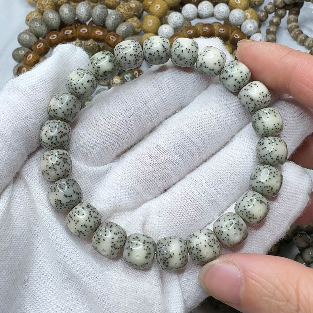 星月菩提手串10冰糖玻璃冰种一线天同枝