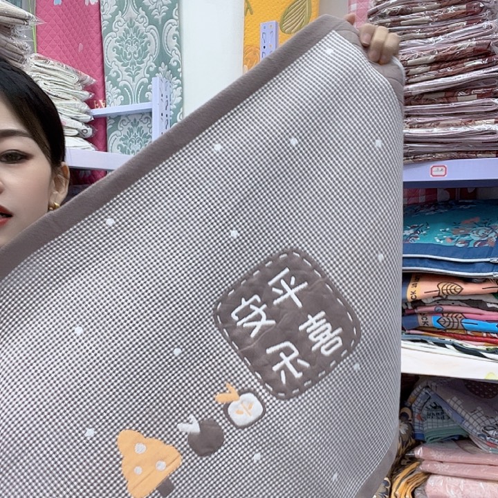 棉咖色平安喜乐棉