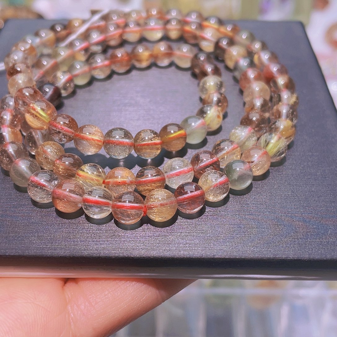 未镶嵌水晶手串天然发晶多圈特价款