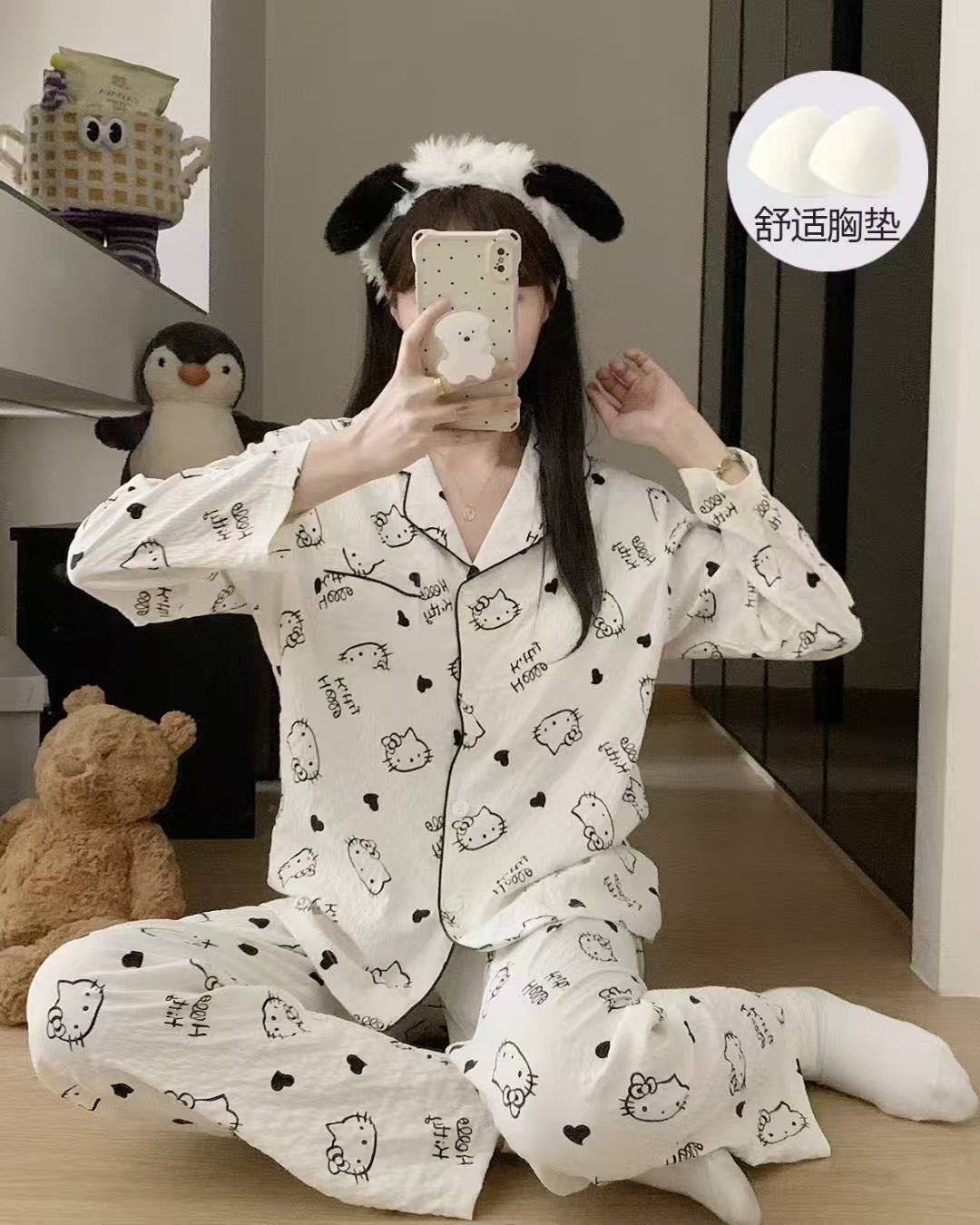 春秋款睡衣带胸垫编码4401-4410