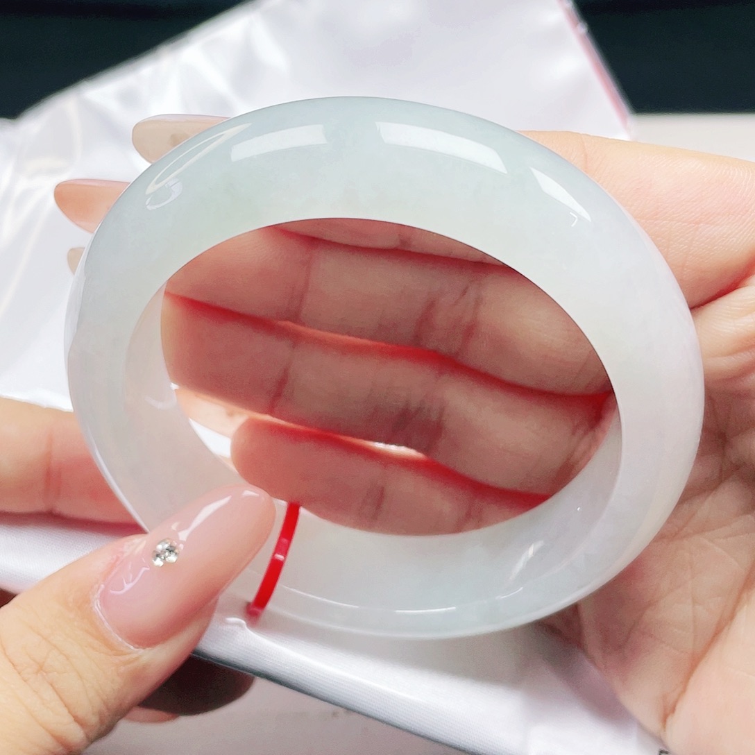 翡翠未镶嵌手镯 轮胎镯56+