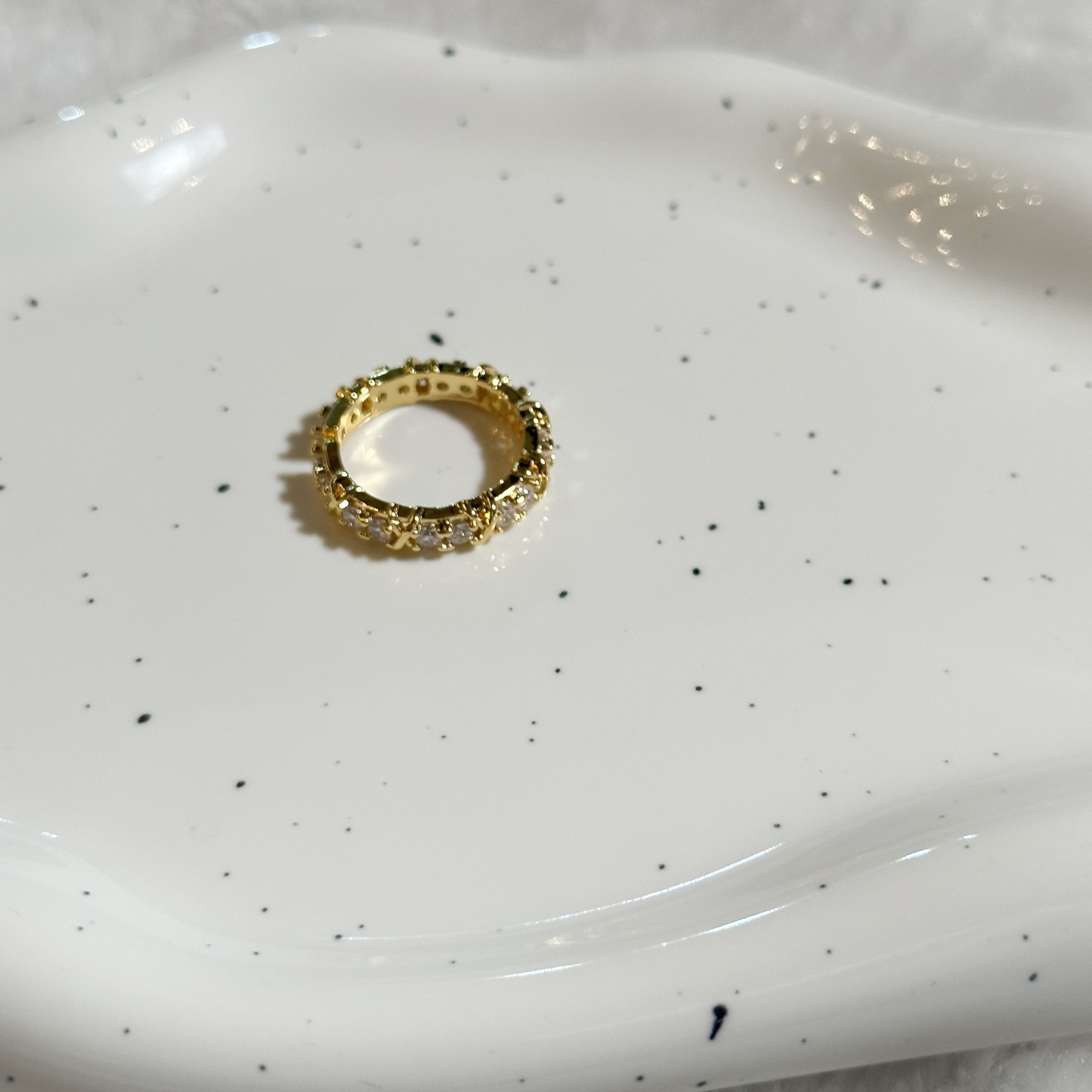 铜合金合成锆石戒指 戒指4274轻奢时尚