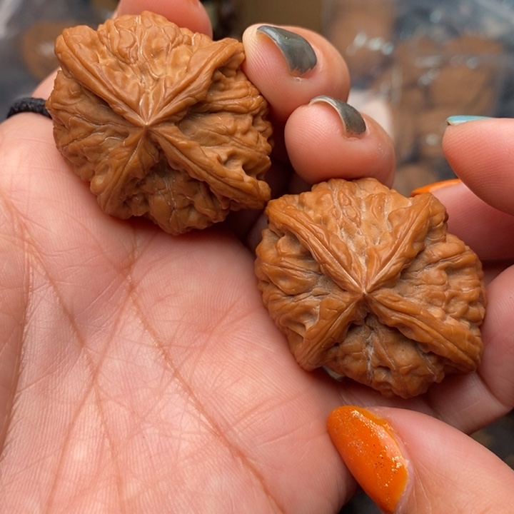 把件文玩核桃野生四棱41尺核桃