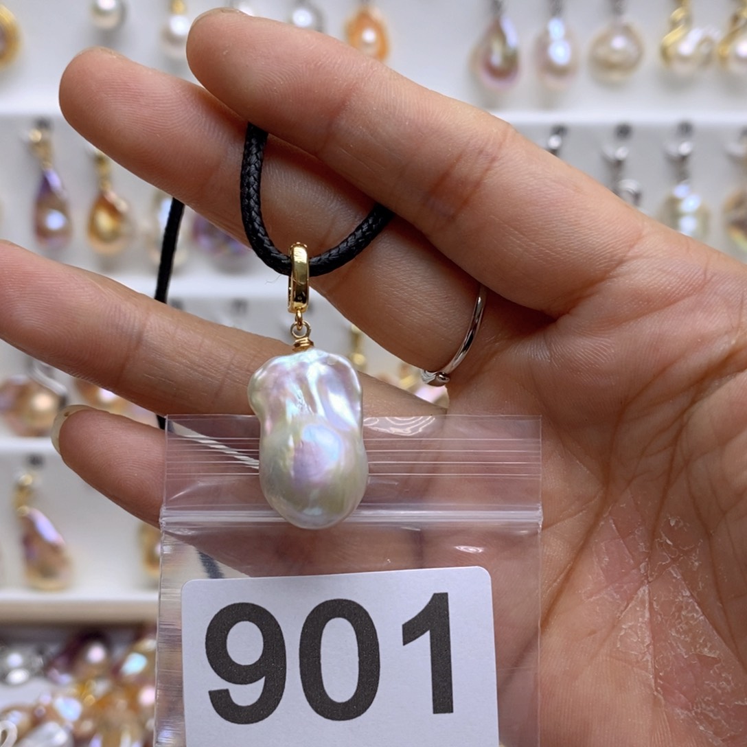 淡水珍珠颈饰银S925镶嵌901