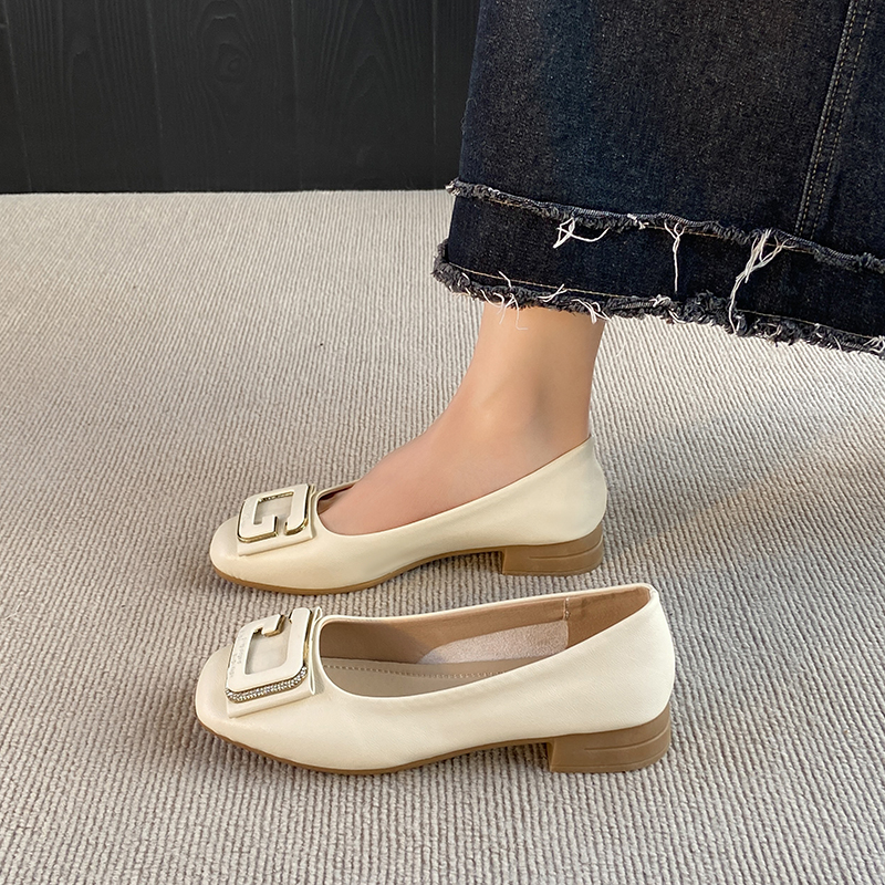 玛丽珍浅口平底单鞋仙女风温柔豆豆鞋女2501-2