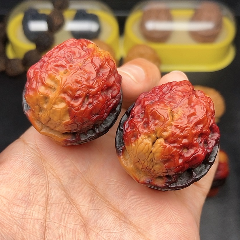 【闪购商品】文玩核桃把件39尺七彩至尊疙瘩包