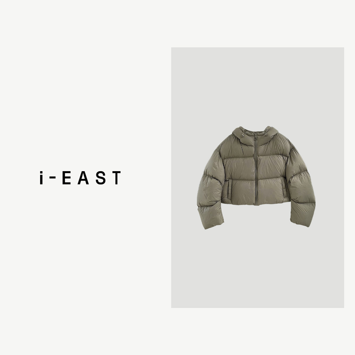  i-EAST 泰晤士河~简约面包款短羽绒服外套-3D TH3219