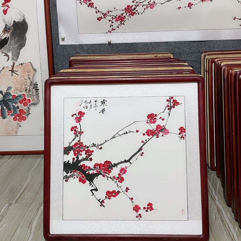【闪购商品】国画书画作品带框65×65厘米