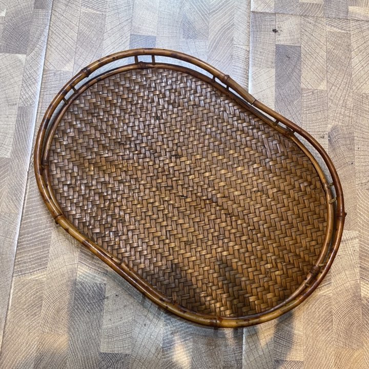 竹编茶盘茶道具摆件摆件