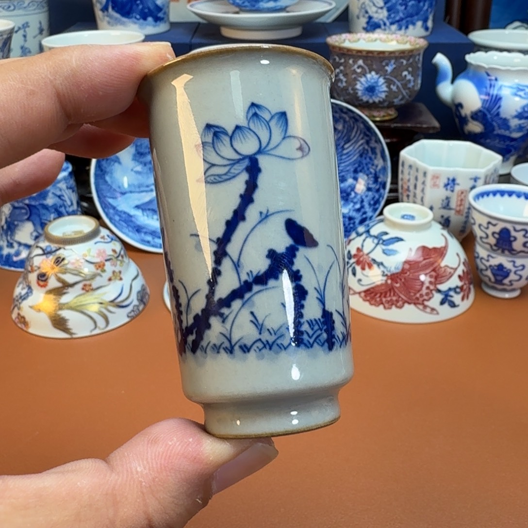 杯子景德全手工手绘陶瓷