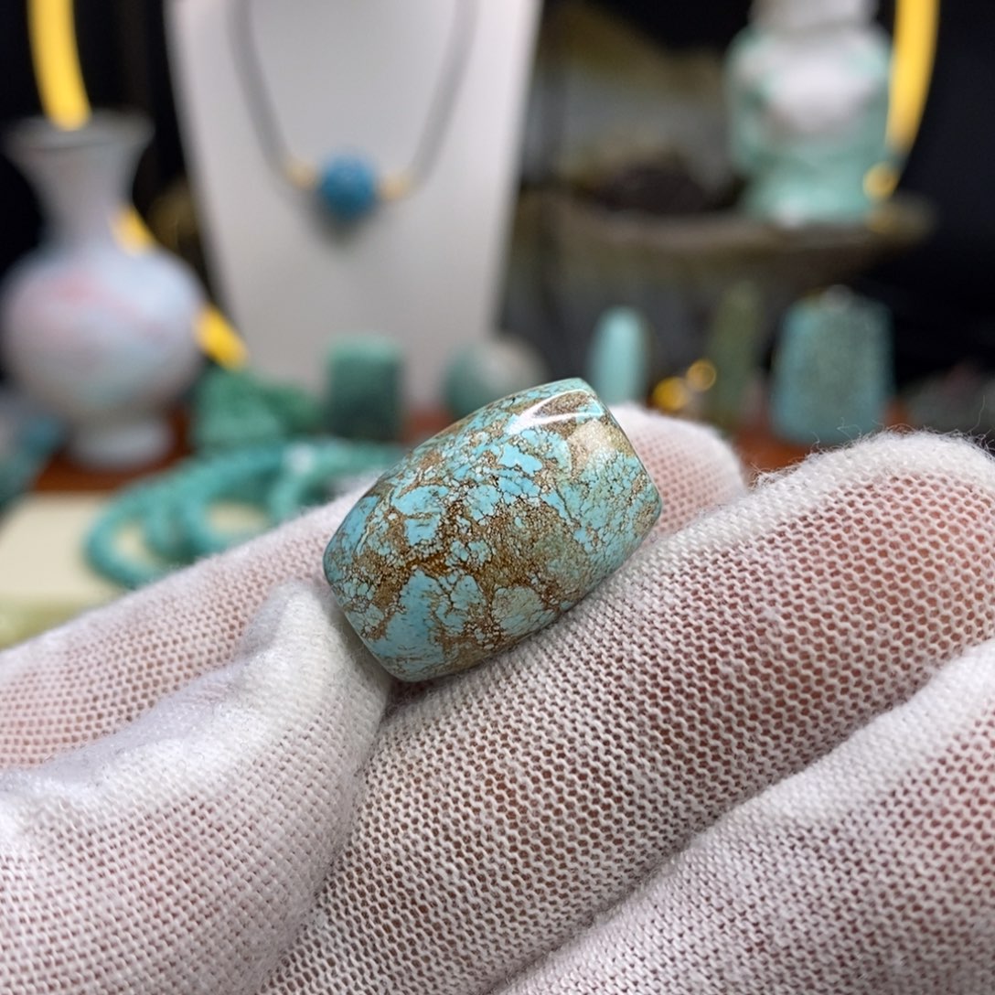 绿松石未镶嵌珠宝半成品15.7×22.4