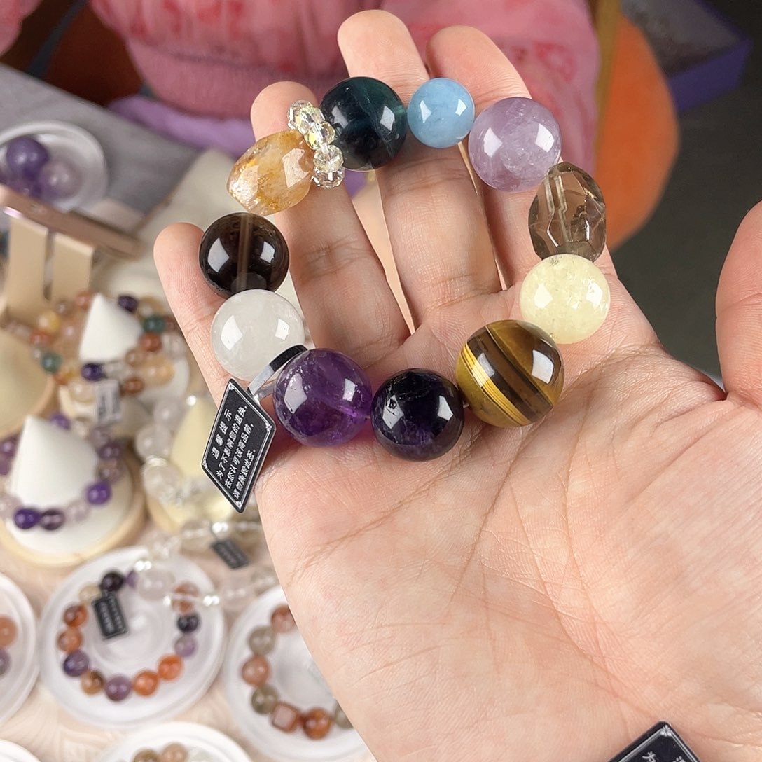 银S925镀金镶嵌手链水晶