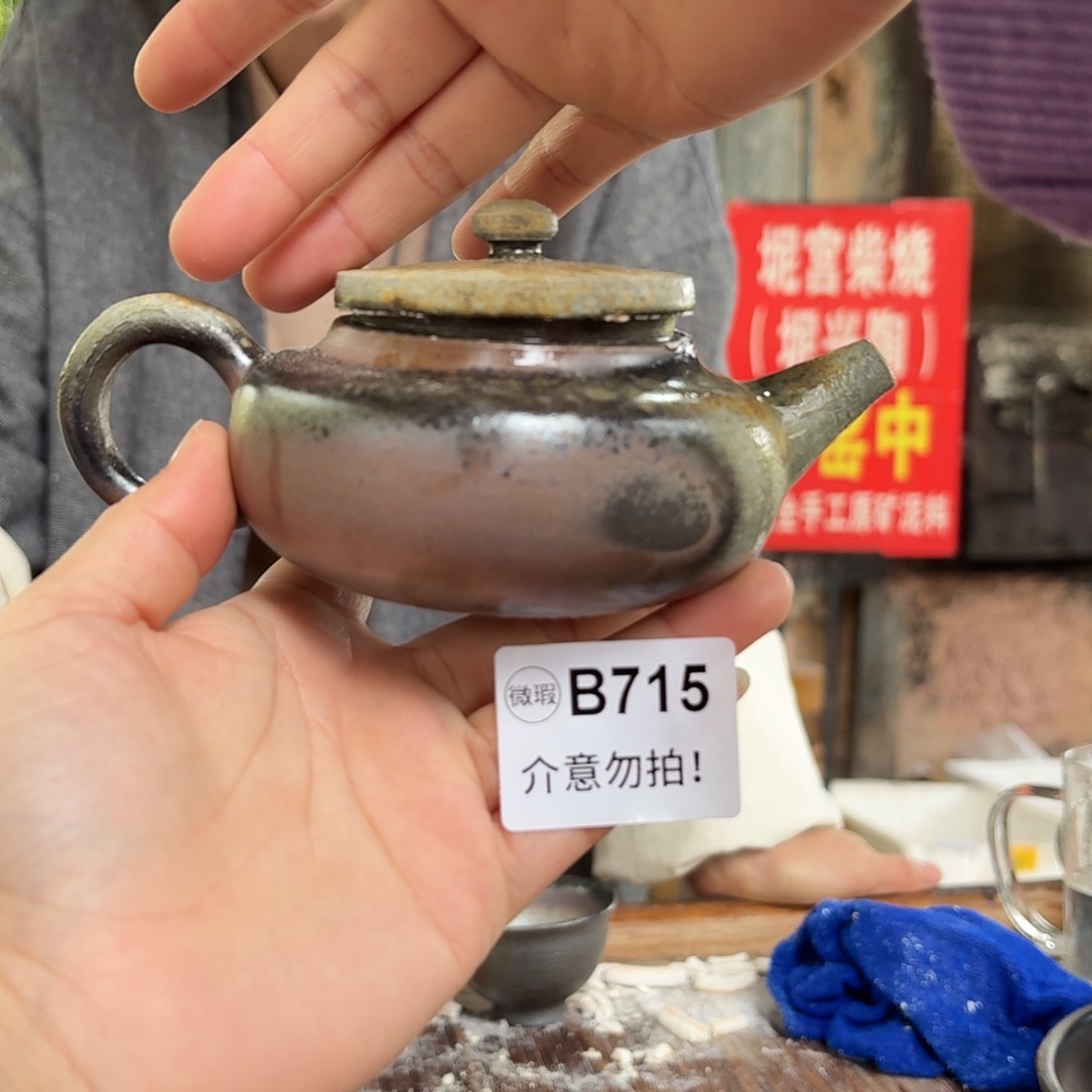 坭兴陶纯柴烧原矿泥料纯手工壶190毫升
