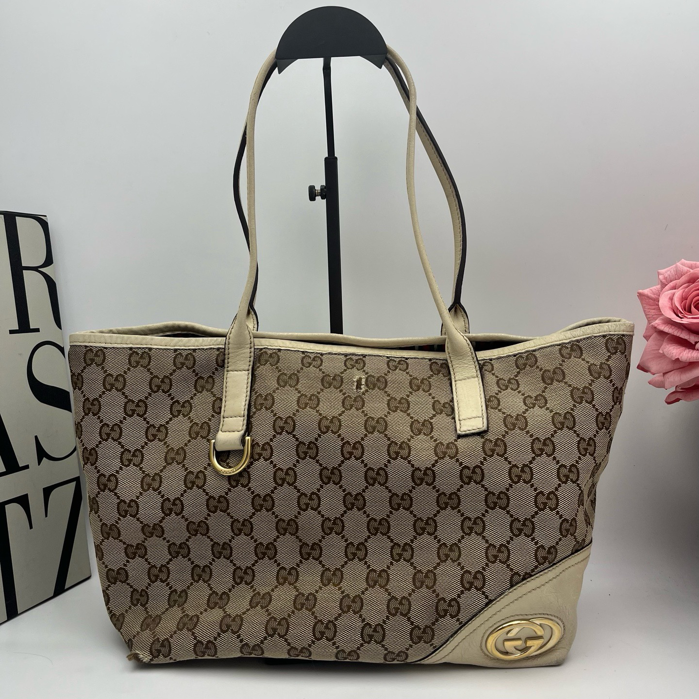 95新 GUCCI/古驰 GUCCI/古驰 xy 9125 老花布托特