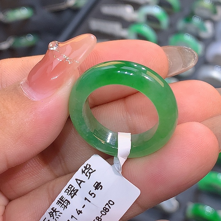 翡翠戒指未镶嵌圈口15