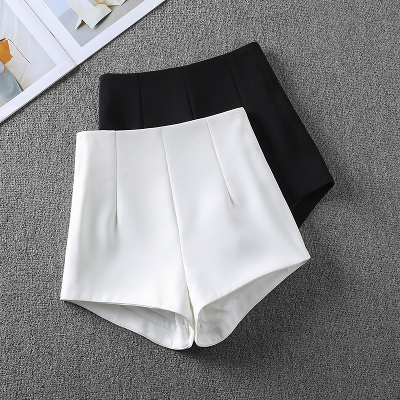 纯色西装短裤女款爆款2025新款韩版时尚三分裤宽松显瘦阔腿裤热裤