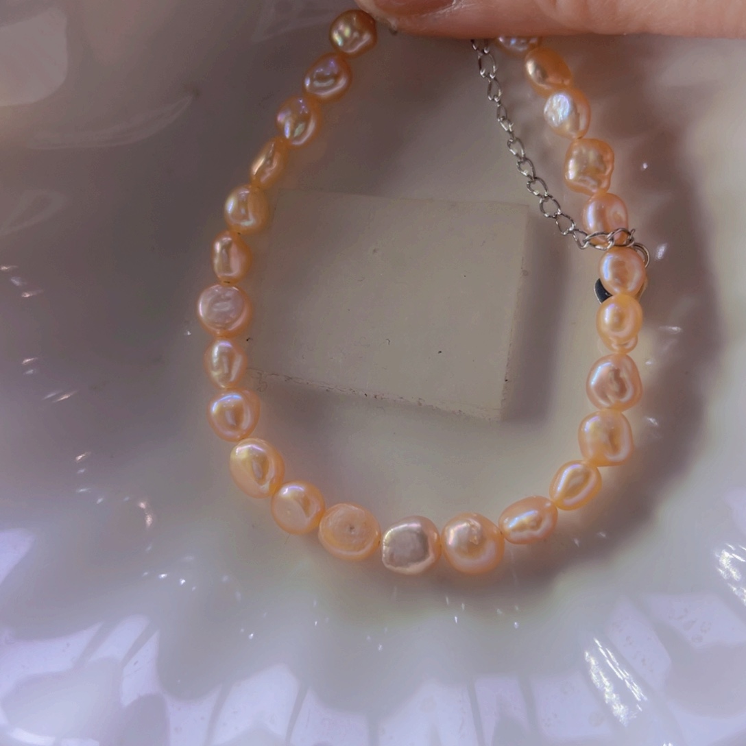 淡水珍珠手绳合金