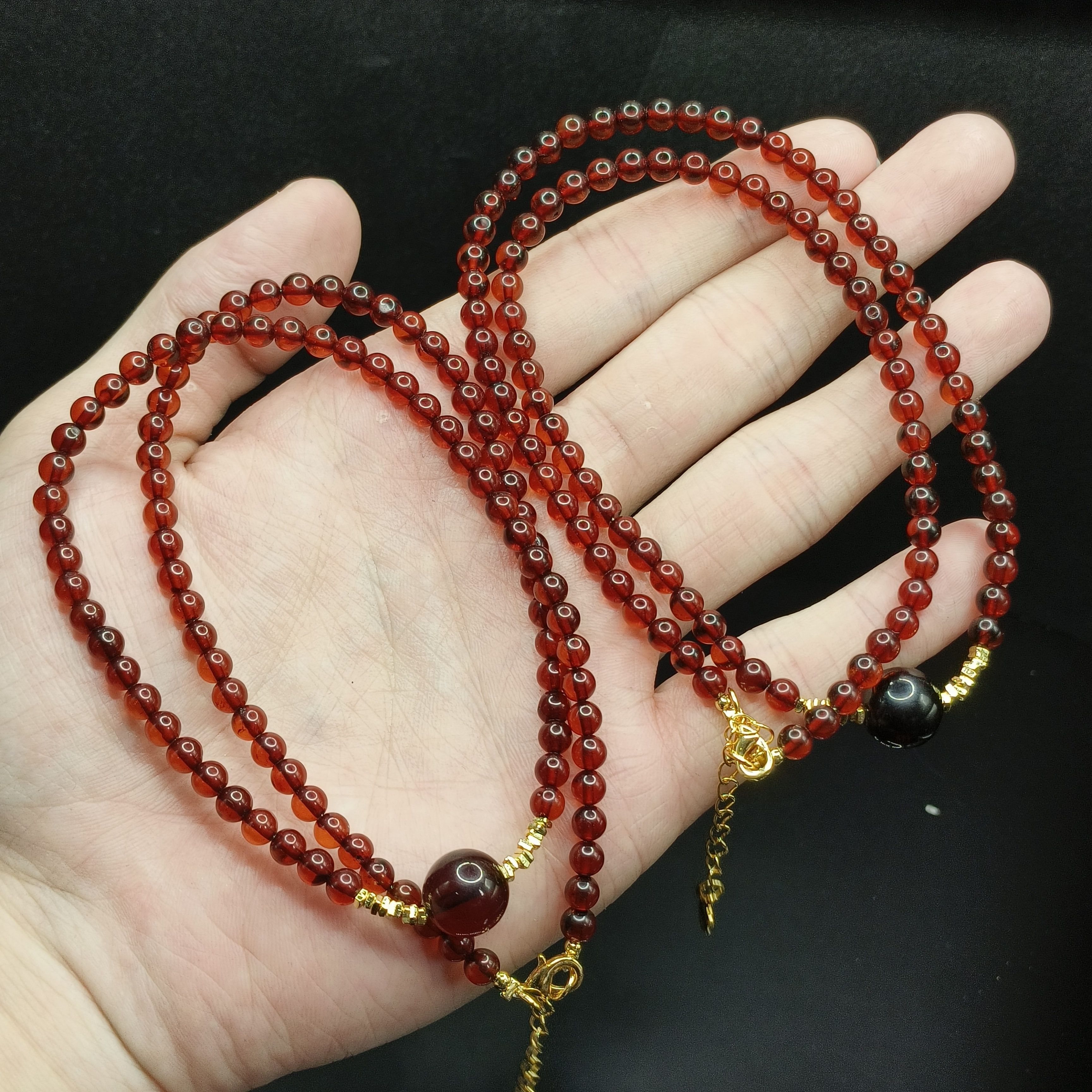 【李想精选】琥珀公主链Z7【多样性发其一】约10-4mm