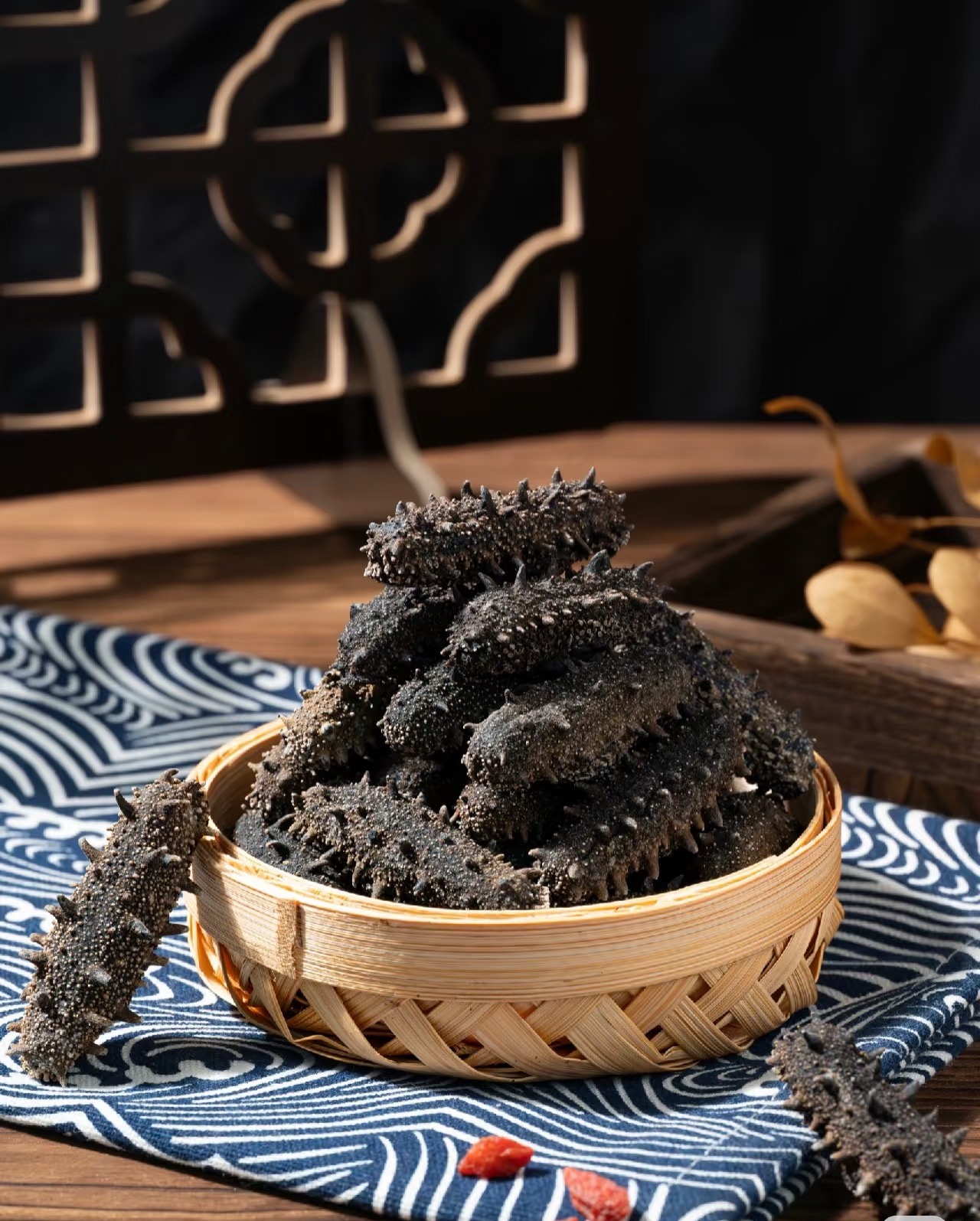 广鹿岛纯无盐干海参一斤/500g
