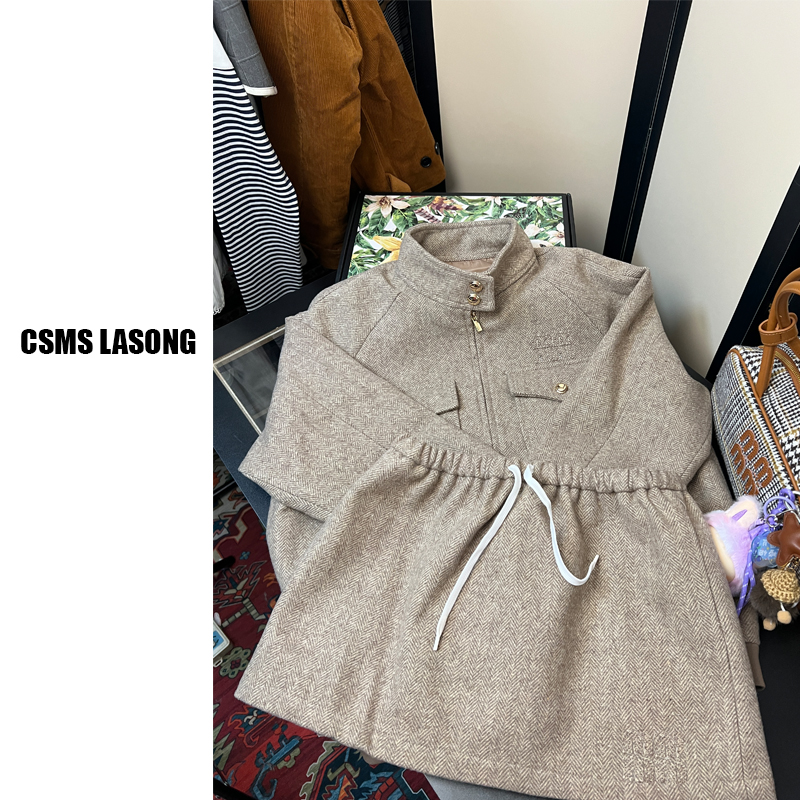 秋冬新款时尚套装厚实外套+蓬蓬裙时尚减龄高级感ZT011