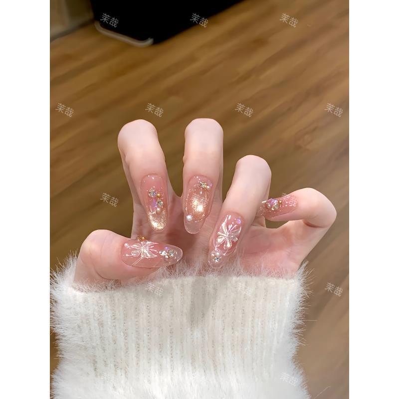 茉哉绮绮现货【蝶羽流年】纯手工定制拆卸穿戴甲A4461 
