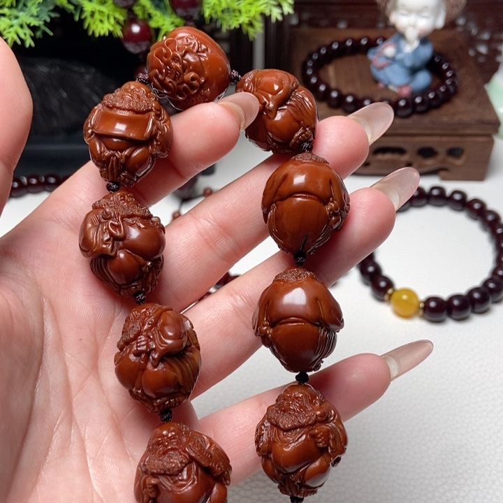 核桃手串/手链啊****)橄榄核手串