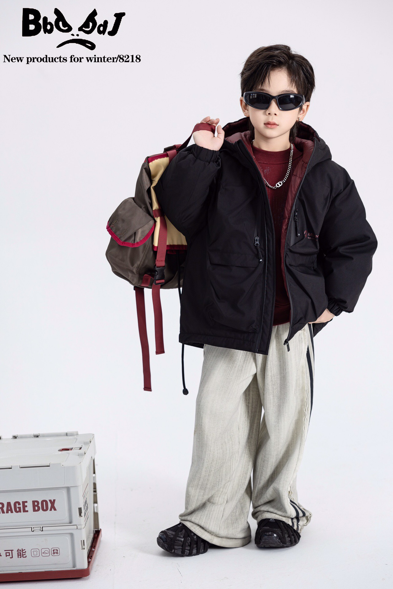 【110】新国标90白鸭绒高端品牌2024冬新款韩系潮款男童羽绒服保暖