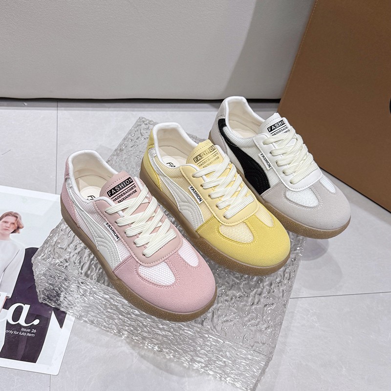 德训鞋女2025春夏季新款爆款百搭阿甘鞋女软底休闲运动小白鞋女