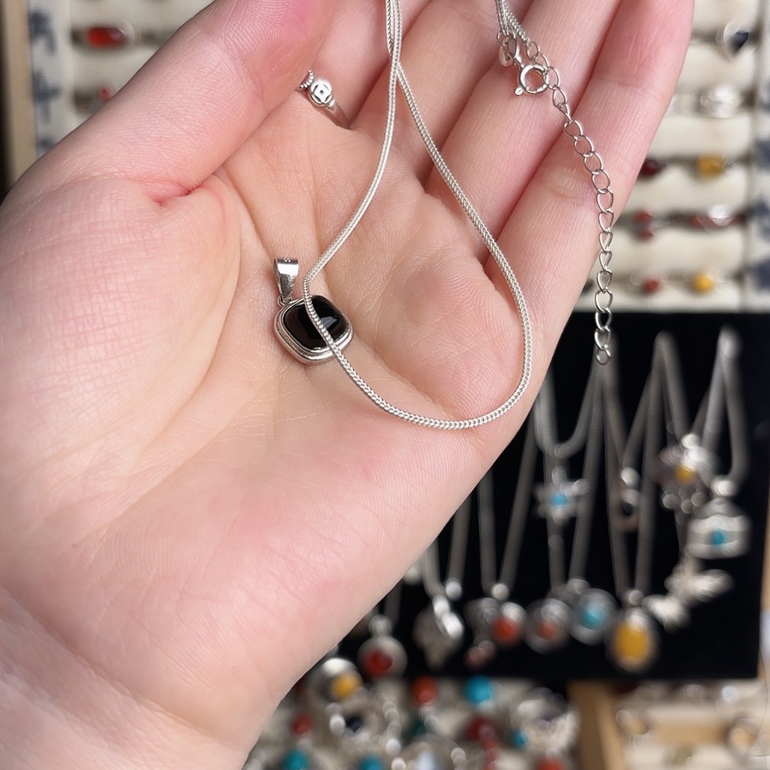 925银925银方项链